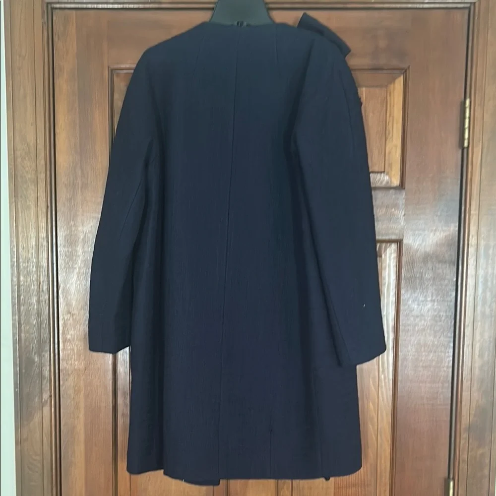 Kate Spade Navy Coat with Bow Detail - Picture 5 of 5